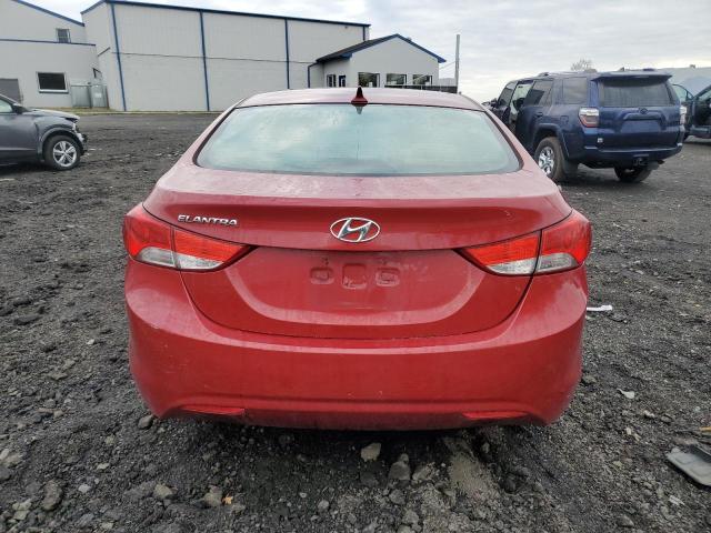 KMHDH4AE0BU133697 - 2011 HYUNDAI ELANTRA GLS RED photo 6