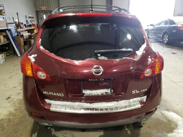 JN8AZ1MW9AW117206 - 2010 NISSAN MURANO S MAROON photo 6