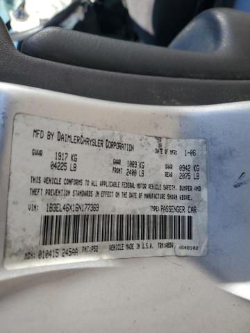 1B3EL46X16N177369 - 2006 DODGE STRATUS SXT SILVER photo 13