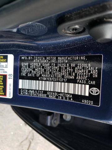 4T1BK1EB7EU113717 - 2014 TOYOTA AVALON BASE 蓝色 照片 12