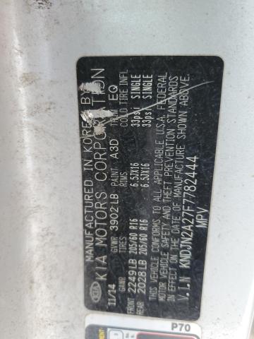 KNDJN2A27F7782444 - 2015 KIA SOUL SILVER photo 13