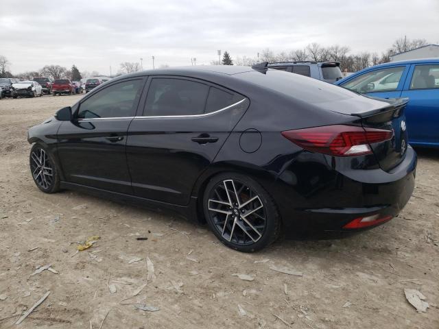 KMHD04LB1KU807320 - 2019 HYUNDAI ELANTRA SPORT BLACK photo 2