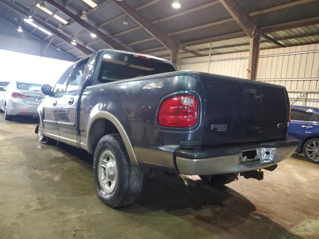 1FTRW08L31KE92940 - 2001 FORD F150 SUPERCREW BLUE photo 2