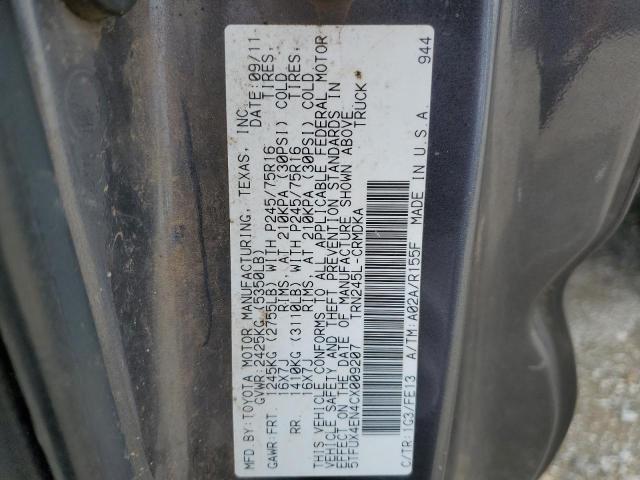 5TFUX4EN4CX009207 - 2012 TOYOTA TACOMA ACCESS CAB 灰色 照片 13