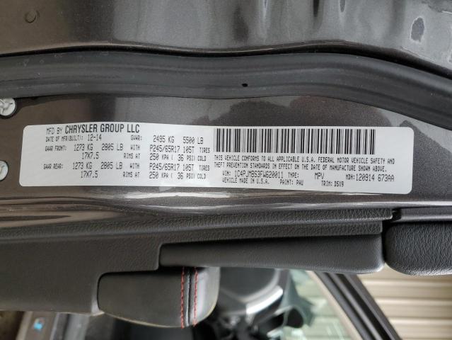 1C4PJMBS3FW620011 - 2015 JEEP CHEROKEE TRAILHAWK 灰色 照片 14