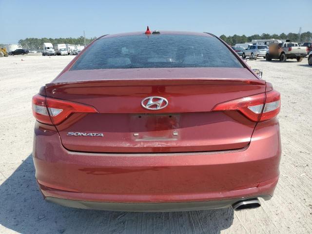 5NPE24AF1FH025463 - 2015 HYUNDAI SONATA SE RED photo 6