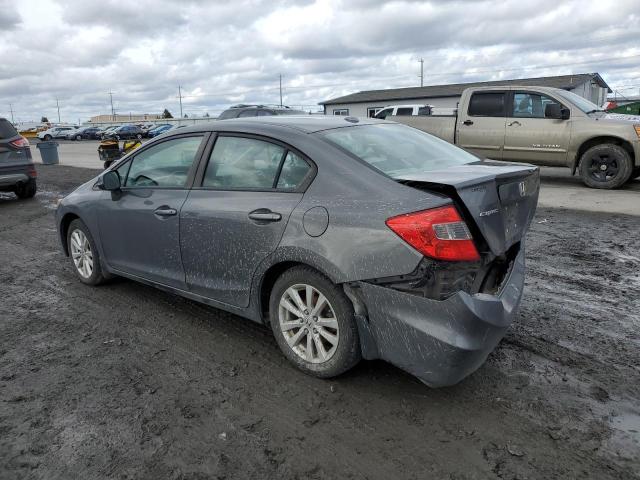 2HGFB2F89CH536119 - 2012 HONDA CIVIC EX GRAY photo 2