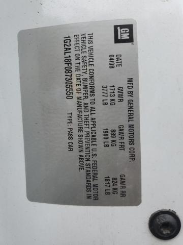 1G2AL18F087305550 - 2008 PONTIAC G5 Beyaz fotoğraf 12