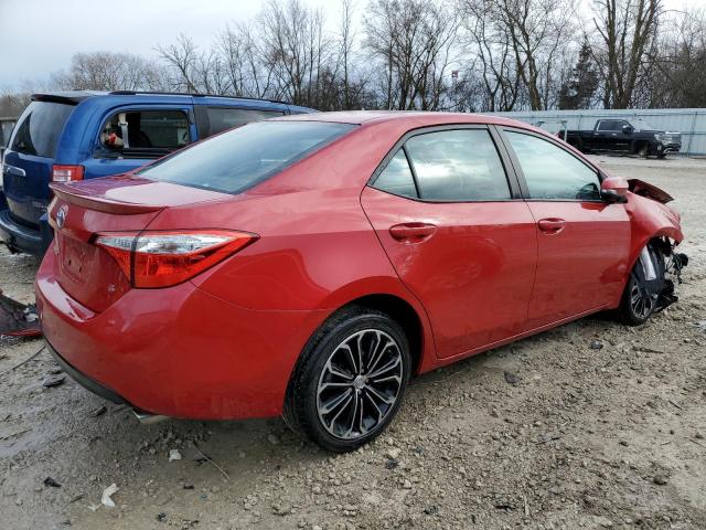 2T1BURHE1FC350530 - 2015 TOYOTA COROLLA L RED photo 3