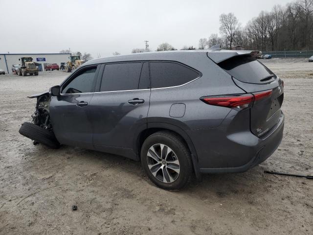 5TDGZRBH4NS241866 - 2022 TOYOTA HIGHLANDER XLE GRAY photo 2
