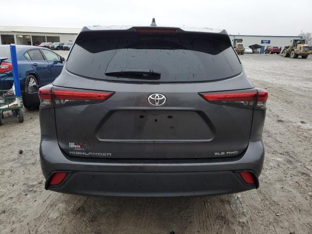 5TDGZRBH4NS241866 - 2022 TOYOTA HIGHLANDER XLE GRAY photo 6
