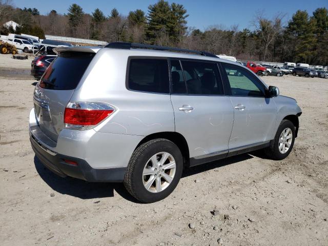 5TDBK3EH3CS148891 - 2012 TOYOTA HIGHLANDER BASE Argent photo 3