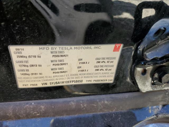 5YJSA1H10EFP58650 - 2014 TESLA MODEL S BLACK photo 14