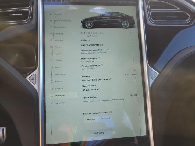 5YJSA1H10EFP58650 - 2014 TESLA MODEL S BLACK photo 9