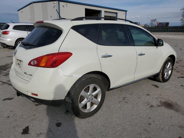 JN8AZ18W49W144531 - 2009 NISSAN MURANO S WHITE photo 3