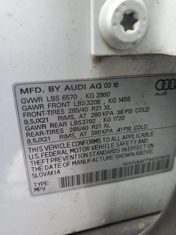 WA1VAAF71HD011875 - 2017 AUDI Q7 PRESTIGE WHITE photo 13