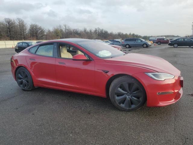 5YJSA1E61NF488716 - 2022 TESLA MODEL S RED photo 4