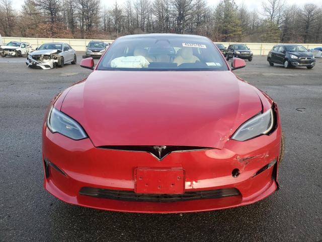 5YJSA1E61NF488716 - 2022 TESLA MODEL S RED photo 5
