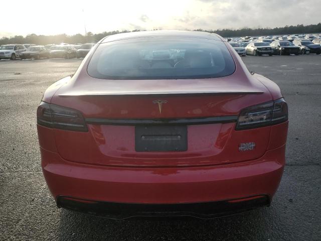 5YJSA1E61NF488716 - 2022 TESLA MODEL S RED photo 6