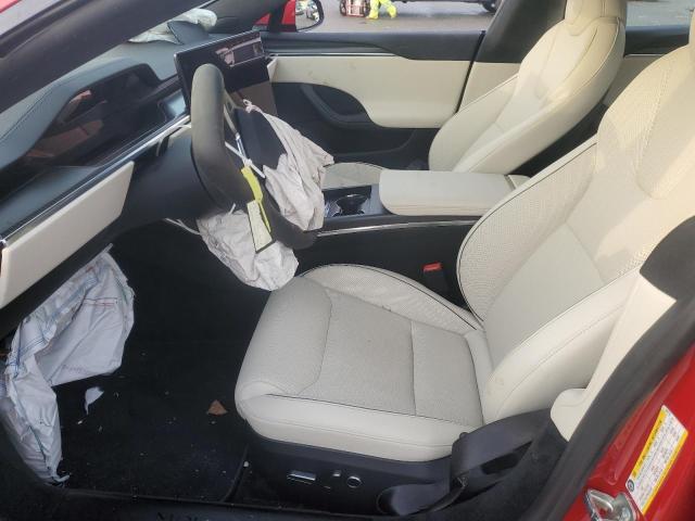 5YJSA1E61NF488716 - 2022 TESLA MODEL S RED photo 7