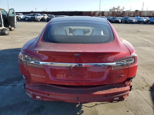 5YJSA1E12HF185906 - 2017 TESLA MODEL S Կարմիր լուսանկար 6