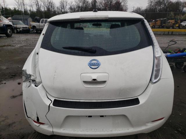 1N4AZ0CP3DC419702 - 2013 NISSAN LEAF S WHITE photo 6