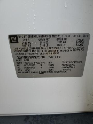 3GYFNCE37GS523710 - 2016 CADILLAC SRX PERFORMANCE COLLECTION Ақ фото 12