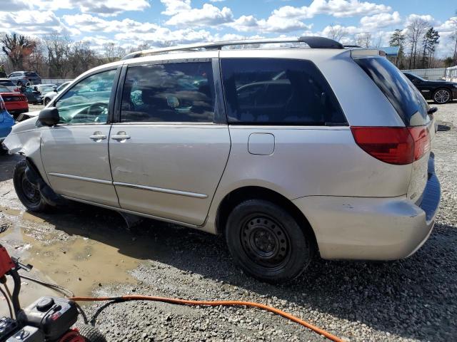 5TDZA23C54S177958 - 2004 TOYOTA SIENNA CE SILVER photo 2