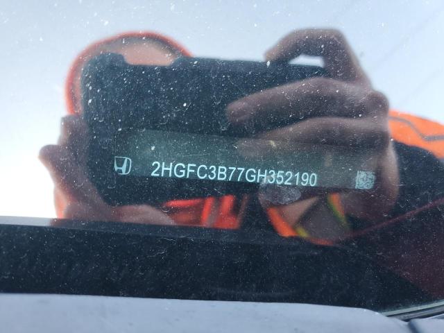 2HGFC3B77GH352190 - 2016 HONDA CIVIC EXL წითელი ფოტო 12