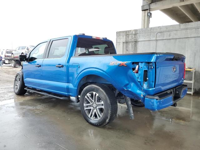 1FTEW1CP9MFB40506 - 2021 FORD F150 SUPERCREW BLUE photo 2