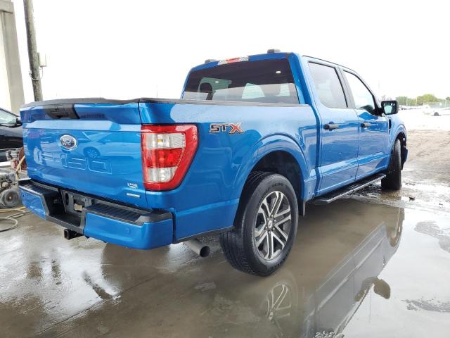 1FTEW1CP9MFB40506 - 2021 FORD F150 SUPERCREW BLUE photo 3