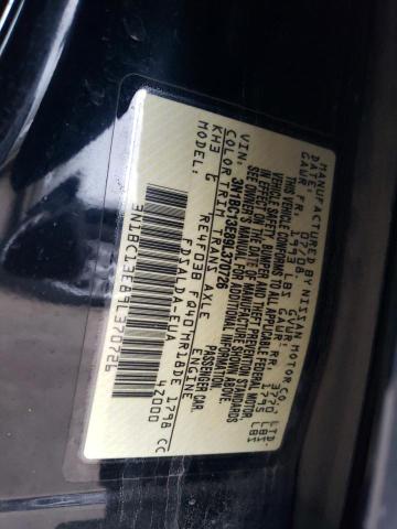 3N1BC13E89L370726 - 2009 NISSAN VERSA S BLACK photo 12