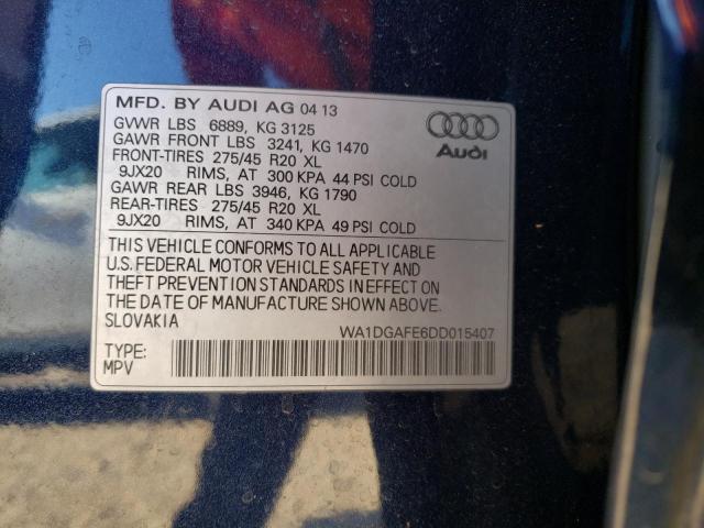 WA1DGAFE6DD015407 - 2013 AUDI Q7 PRESTIGE BLUE photo 12