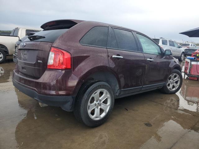 2FMDK3JC4BBB32620 - 2011 FORD EDGE SEL MAROON photo 3