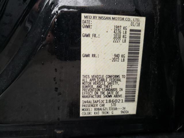 1N4AL3AP5JC186021 - 2018 NISSAN ALTIMA 2.5 黑色 照片 13