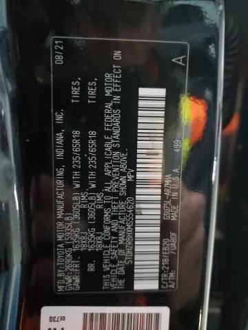 5TDHZRBHXMS554620 - 2021 TOYOTA HIGHLANDER XLE BLACK photo 13