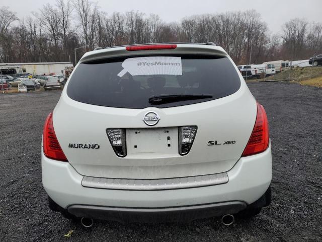 JN8AZ08W76W538451 - 2006 NISSAN MURANO SL WHITE photo 6