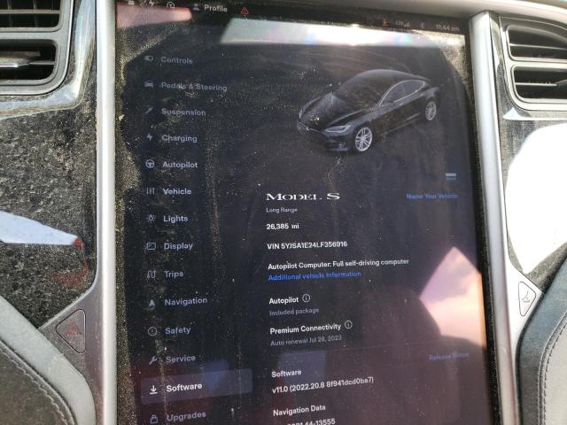 5YJSA1E24LF356916 - 2020 TESLA MODEL S Qara foto 9