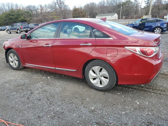 KMHEC4A45DA095625 - 2013 HYUNDAI SONATA HYBRID RED photo 2