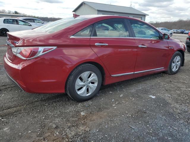 KMHEC4A45DA095625 - 2013 HYUNDAI SONATA HYBRID RED photo 3