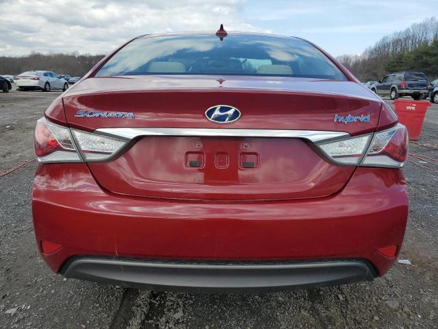 KMHEC4A45DA095625 - 2013 HYUNDAI SONATA HYBRID RED photo 6