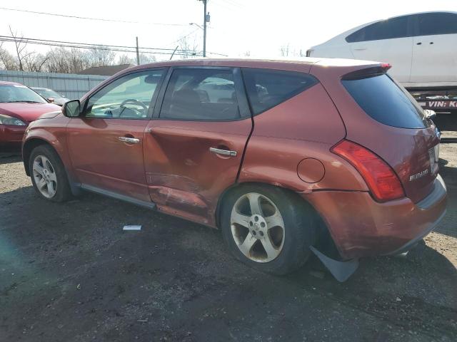 JN8AZ08W95W408959 - 2005 NISSAN MURANO SL ORANGE photo 2