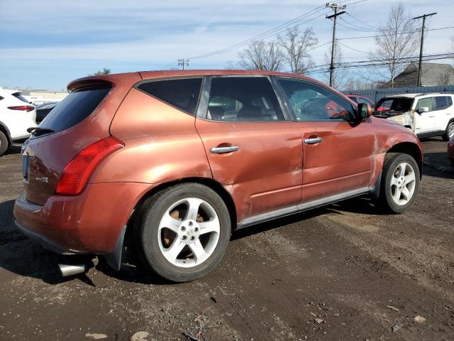 JN8AZ08W95W408959 - 2005 NISSAN MURANO SL ORANGE photo 3