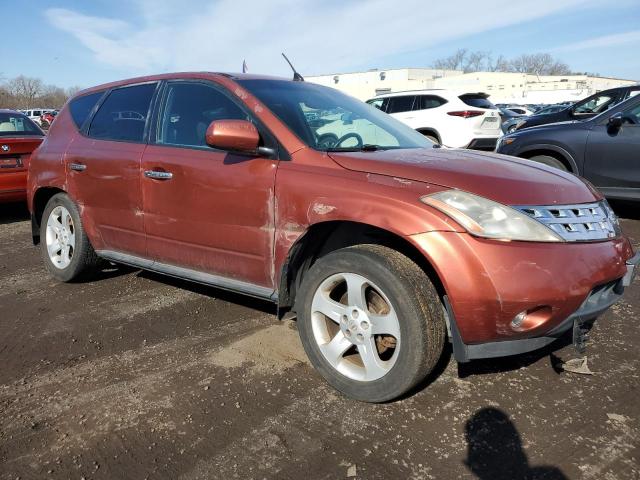 JN8AZ08W95W408959 - 2005 NISSAN MURANO SL ORANGE photo 4