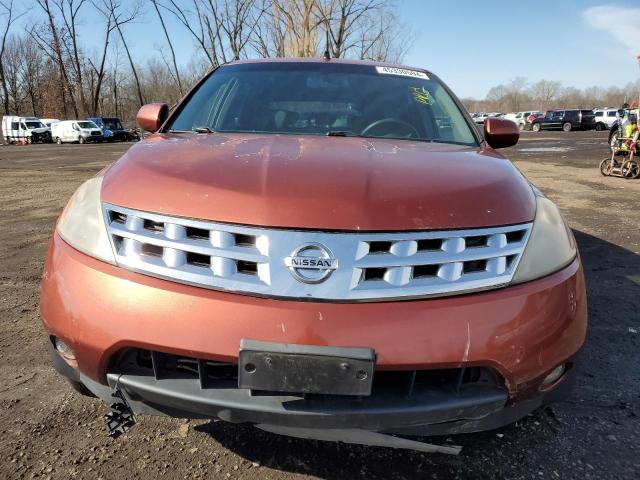 JN8AZ08W95W408959 - 2005 NISSAN MURANO SL ORANGE photo 5