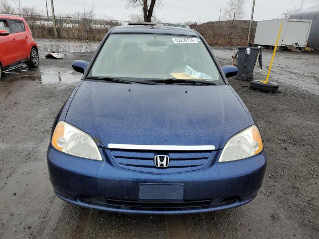 2HGES168X2H902173 - 2002 HONDA CIVIC LX BLUE photo 5