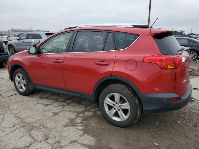 JTMRFREV9EJ009120 - 2014 TOYOTA RAV4 XLE RED photo 2