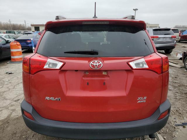 JTMRFREV9EJ009120 - 2014 TOYOTA RAV4 XLE RED photo 6