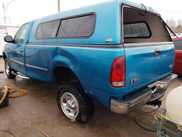 1FTDF18W9VLA00728 - 1997 FORD F150 TURQUOISE photo 2