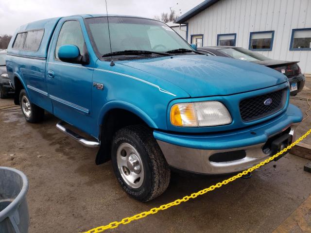 1FTDF18W9VLA00728 - 1997 FORD F150 TURQUOISE photo 4